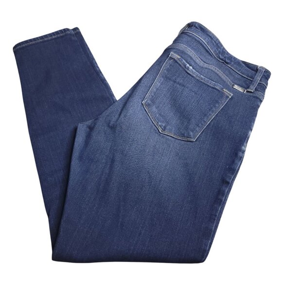 KanCan Womens Button Fly Skinny Jeans 15 Mid Rise Dark Wash Stretch Juniors - Picture 1 of 8